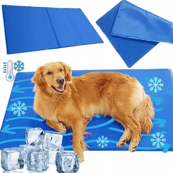 Pelíšek pro psa CHLADICÍ PODLOŽKA GELOVÁ VODĚODOLNÁ PRO PSA KOČKU VELKÁ XXL 90x50 cm