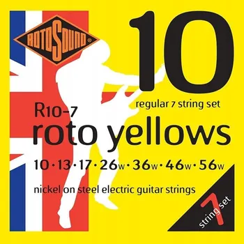 Strunný nástroj Struny Rotosound Roto Yellows pro 7strunnou elektrickou kytaru, 10-56