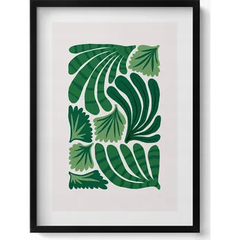 Obraz Dekorativní obraz s grafikou v krásném rámu - Ilustrace rostlin a květin 50x70 cm