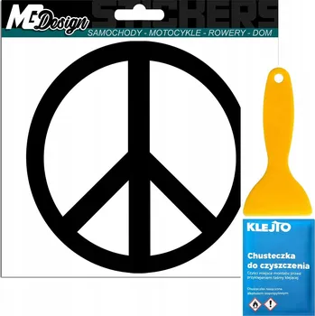 Samolepicí dekorace na vozidlo NÁLEPKA Grafika na auto ZNAK MÍRU PEACE SIGN Hippie 15x15,5