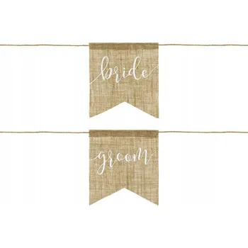 Obraz Ozdoby na židle Party Deco Bride Groom 2 ks