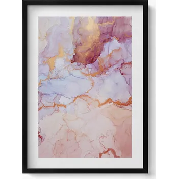 Obraz Nástěnný obraz v černém rámu, dekorace interiéru - Textura mramoru, 50x70 cm