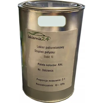 Lak na dřevo Barva Průmyslová polyuretanová barva, polyuretanový lak 1l lesklý 2:1 RAL 9018