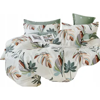 Povlečení SATÉNOVÉ POVLEČENÍ BAVLNA 200x220 BAVLNA 100 SADA 3 POVLAKŮ NA POLŠTÁŘE 70x80 SZARA KRATA