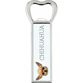 Otvírák Krátkosrstá čivava - otvírák na lahve s geometrickým psem