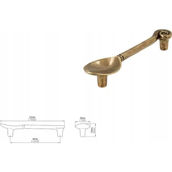 Nábytkové kování Nábytková úchytka SIRO 1052-126ZN10 stará mosaz