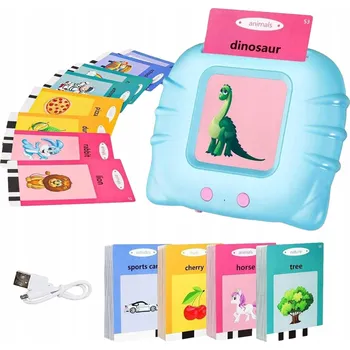 Čtečka paměťových karet Čtečka karet Przydasie.pl pro výuku anglických slovíček, modrá, 112 karet