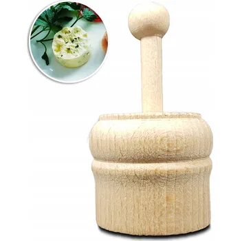 Forma na pečení FORMičKA NA MÁSLO, SÝR, PAŠTIKU Dřevěná SE VZOREM 9 Cm