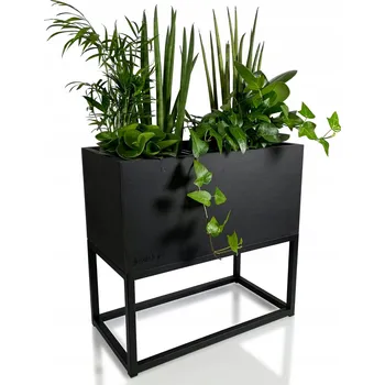 Květináč Držák Na Květináč na květiny LOFT, kovový květináč , černý