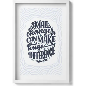 Obraz Nástěnný obraz v bílém rámu, dekorace interiéru - Inspirativní nápis 40x60 cm