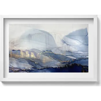 Obraz Obraz v bílém rámu na zeď do obýváku kuchyně Abstrakce 60x40 cm