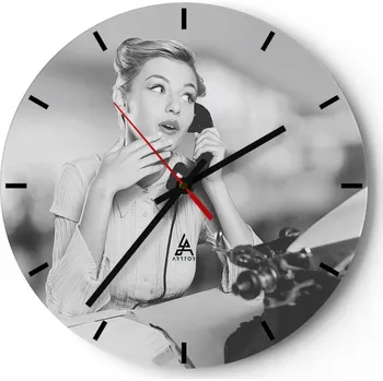 Hodiny Nástěnné hodiny do kuchyně 30x30 Vintage Skleněné hodiny do obýváku Loft Tiché