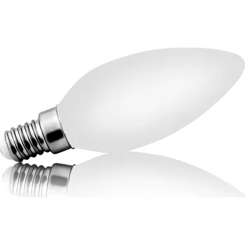 Žárovka LED žárovka E14 Filament 4W C35 SVÍČKA MLÉČNÁ