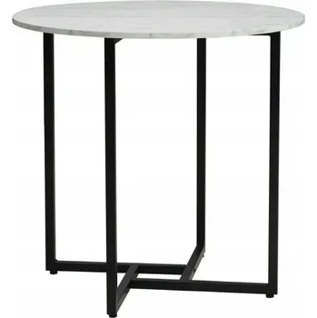 Jídelní stůl Jídelní stůl ALTO II 80, bílý mramor / černý, SIGNAL
