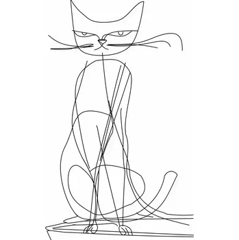 Plakát Plakát Kočka Čárová bez rámu 21 x 29,7 cm