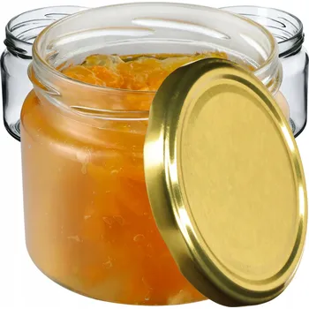 Sklenice 50x SKLENĚNÁ ZAVAŘOVACÍ SKLENICE 330 ml na DŽEM MED VÍČKO FI82