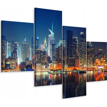 Obraz Čtyřdílný obraz New York Panorama 3D 80x50 cm