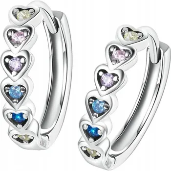 Náušnice Stříbrné Náušnice Náušnice Kruhy se Zirkony S925