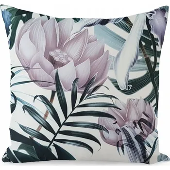 Polštář DEKORAČNÍ POVLEČENÍ NA POLŠTÁŘ 40x40 KVĚTINY MĚKKÉ PŘÍJEMNÉ