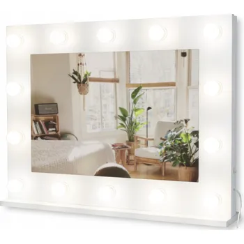 Zrcadlo Stojací Bílé Zrcadlo Hollywood na Make-up 800x600 Bez LED Žárovek