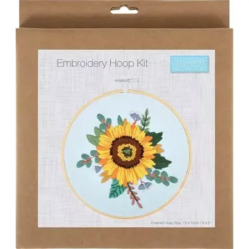 Textilie Sada na vyšívání Slunečnice (Embroidery Hoop Kit Sunflower)