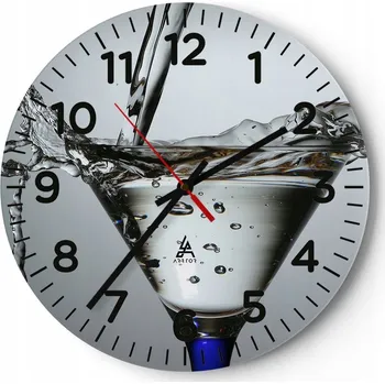 Hodiny Kuchyňské nástěnné hodiny 30x30 Sklenice Moderní skleněné hodiny do obýváku Tiché