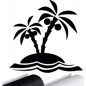 Samolepicí dekorace na vozidlo SAMOLEPKA na auto PALMY PALMA STROM 15x15 cm