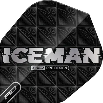 Příslušenství pro šipky Red Dragon Letky Iceman - No.6 - Black RF8165