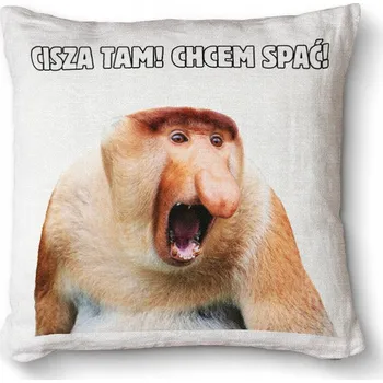 Dekorativní polštářek Měkký dekorativní polštář s potiskem Premium 40x40 - Ticho, tam chci spát