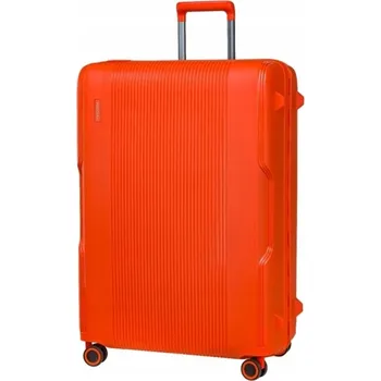 Velký cestovní kufr na kolečkách s přezkami, tvrdý skořepinový PUCCINI oranžový PP022A 9