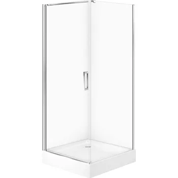 CERSANIT MODUO sprchový kout 90x90 chrom, čiré sklo, TAKO sprchová vanička 16 cm S601-485