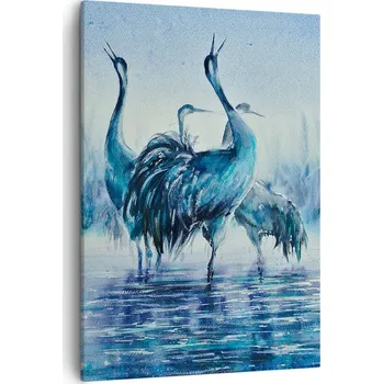 Obraz Obraz na plátně do obývacího pokoje ložnice 50x70 ptáci obrazy na zeď canvas