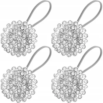 Příslušenství pro záclonu a závěs 4x Spona/klips s krystaly na magnet pro záclony a závěsy XXL