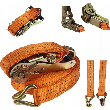 Upínací popruh PŘEPRAVNÍ POPRUH 8M 50MM 5T transportní upínací popruhy SADA ráčna TUV