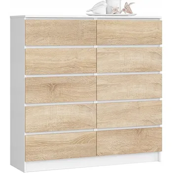 Komoda Komoda Akord 120 x 40 x 121 cm, bílá matná