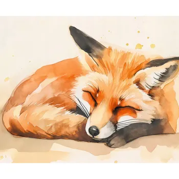 Plakát Plakát Akvarelová Idylka bez rámu 60 x 50 cm