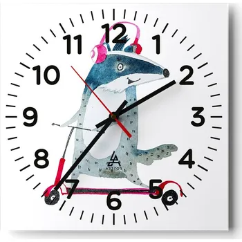 Hodiny Nástěnné hodiny do obýváku 40x40 Dětské Tiché Skleněné hodiny