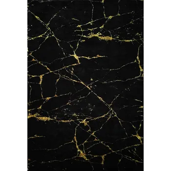 Koberec KOBEREC 120x180 ČERNÝ VZOR MRAMORU PROTISKLUZOVÝ OMYVATELNÝ
