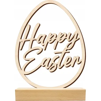 Obraz VELIKONOČNÍ VEJCE LOFT DŘEVĚNÁ FIGURKA DEKORACE 18cm DÁREK Velikonoce VEJCE