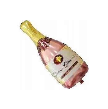 Balónek Fóliový balónek ŠAMPAŇSKÉ láhev ROSE GOLD party XXL