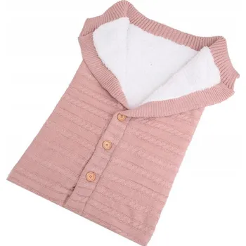 Spacák Měkká teplá deka SPACÍ PYTEL pro novorozence RŮŽOVÝ fleece