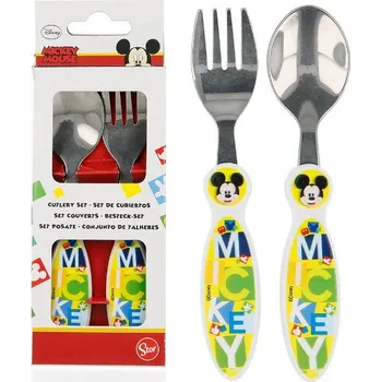 dětský příbor STOR Dětský příbor Mickey Mouse Watercolors ergonomický