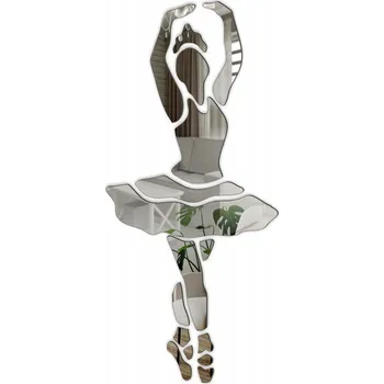 Zrcadlo Zrcadlo Baletka 100x45 cm stříbrné | 3D dekorace