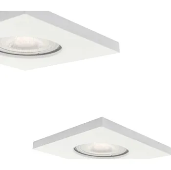 Kulaté Stropní Svítidlo Light Prestige bílé čtvercové GU10 IP65