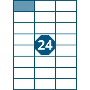 Samolepící etiketa KZK etikety A4 70,0 x 37,0 24ks 542234