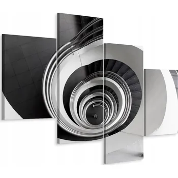 Obraz Čtyřdílný obraz Schody ARCHITEKTURA 3D 80x50