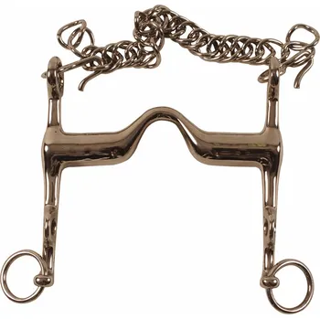 Udidlo pro koně Pelham Hollow Weymouth AmaHorse nelomený, 13,5cm