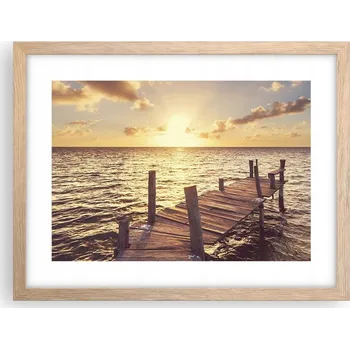 Obraz Obraz plakát v rámu světlý dub do obýváku 40x30 krajina foto na zeď