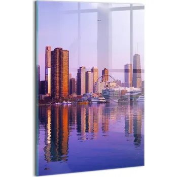 Obraz Fotoobraz na zeď na skle Grafika do obýváku Pohled na mrakodrapy USA 20x30