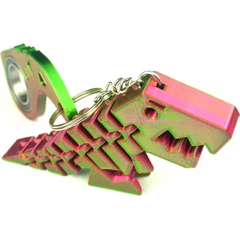 Keyrambit Sada KEYSPINNER Přívěsek Na Klíče + Flexi Rex Dino TikTok Barva MIDNIGHT